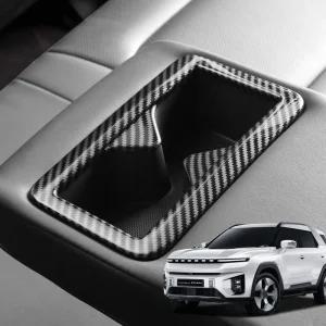 토레스 EVX 튜닝 2열 컵홀더 커버 카본 몰딩 보호 용EVX 차량 자동차실내 실내