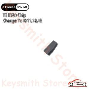 크루즈 컨트롤KEYECU 블랭크 T5 ID20 탄소 트랜스폰더 칩 ID11 12 13 자동차 키 칩 변경