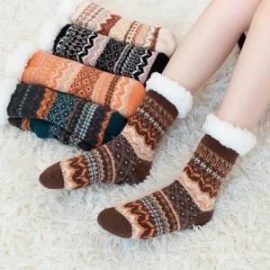 겨울 보온 방한 양털 양말 장목 수족냉증 임산부 수면 털 논슬립 무압박 양말