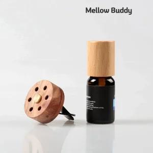 멜로우버디 디퓨져 에센셜 오일 차량용 확산 우드 꽃 원형
