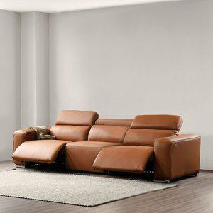 [스코나] 이튼스 실리콘레더 구스 제로월 4인 리클라이너 소파