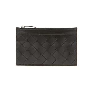 [보테가베네타] 남녀공용 블랙 인트레치아토 지퍼 키 파우치 카드지갑(608784 VCPP3 8803)
