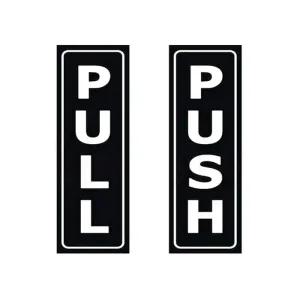 현관문 PU트렌디LL PUSH 세트 UV코팅 라벨 스티커