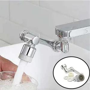 만능회전수도꼭지 세면대 싱크대 360도 회전 만능 수도꼭지 연장 연결 부속 부품 조절 절수기