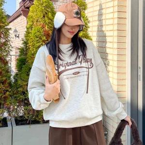 [핑크시슬리] 데이븐 기모 박스 맨투맨