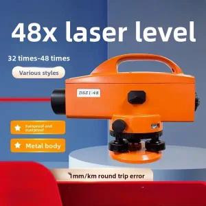 레벨기 수평기 레이저  도구 고정밀 48x 레벨 자동 측정기의 전체 세트 야외 건설 현장 매핑 장비
