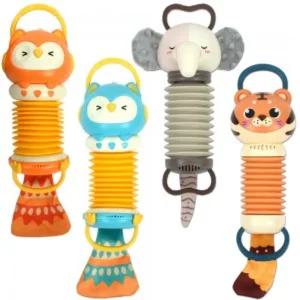 동물 아코디언 4종 세트 부엉이 2+코끼리+호랑이 멜로디장난감 음악놀이 악기