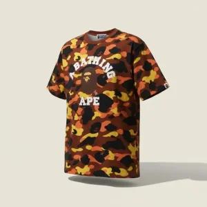 베이프 퍼스트 카모 콜리지 티셔츠 M) ORANGE