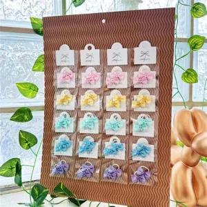 강아지 봄꽃 리본 보석 고무줄 2P 20개 세트 머리끈