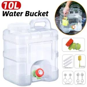 수도꼭지 물 등산장비 10L 캠핑 누출 대용량 휴대용 하이킹을위한 주전자 없음 요리