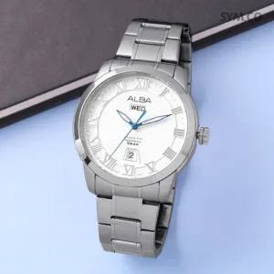 알바 AV3275X1 클래식 로마 데이데이트 아날로그 정장 남자 메탈 시계 d