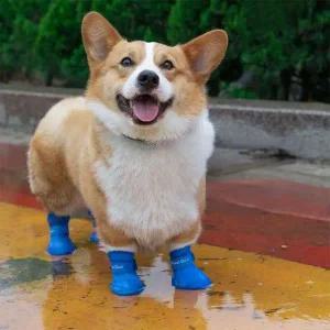 [셀러에이드]반려동물 외출 실리콘 논슬립 소프트 레인부츠 XL 반려동물비신발