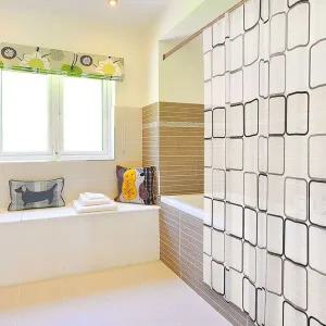 [골드스마일]스퀘어 샤워 커튼 대 욕실커튼 방수커튼 욕조가림막