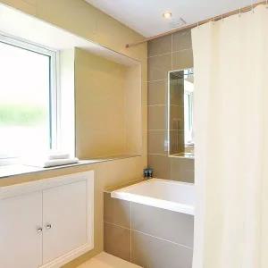 [골드스마일]반투명 컬러 샤워 커튼 미색 대 욕실커튼 방수커튼 욕