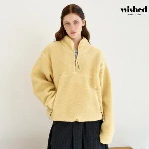 [위시드]반집업 양털 플리스 아노락 티셔츠 (WICDTS006)