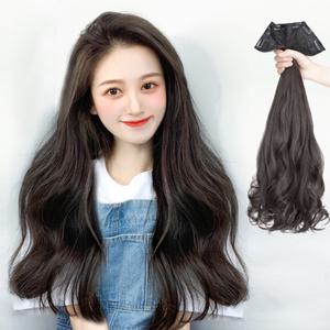 뿌이뿌이가발 붙임머리 부분 웨이브 피스가발 50cm