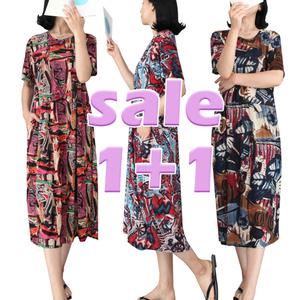 (2장) 까실이 패턴 원피스 빅사이즈 아이스 쿨 잠옷 여성 여름 파자마 홈웨어