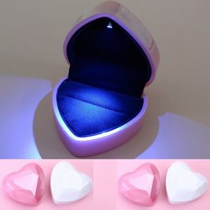 프로포즈 led반지케이스 예물교환 반지함 핑크