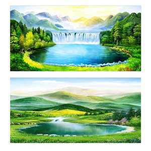 폭포사진 집들이선물 물그림 풍수지리 캔버스액자 재물운