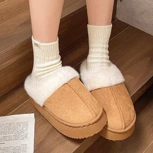 1+1 에어웜 퍼 슬리퍼 방한 겨울 털신