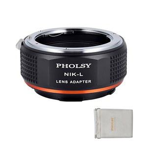 PHOLSY 렌즈 마운트 어댑터 Nikon F to L(AI AIS AF AFS) 투 라이카 L 카메라 본체와 호환 SL2, SL2-S, CL, TL2, 루믹스 S5, S1, BS1H, 시그마 fp, fp