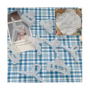 무광 무지 반투명 헤어핀 반묶음 올림머리 대형 집게핀 10개 세트 포장