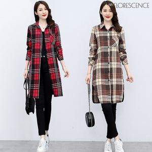 [플로레센스 ]타탄체크 롱셔츠 재킷2종