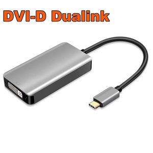 USB CDVI 듀얼 링크 어댑터 3.1 C 타입DVI-D 케이블 썬더볼트 3 USB-C-듀얼 DVI-D 최대 2560x1600