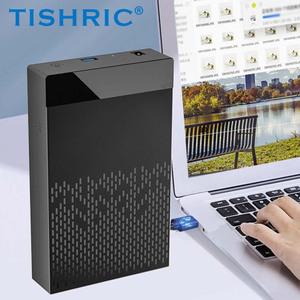 TISHRIC 데스크탑 노트북용 고속 외장 하드 드라이브 케이스 게임용 USB 3.1 C타입 SATA HDD SSD 인클로저