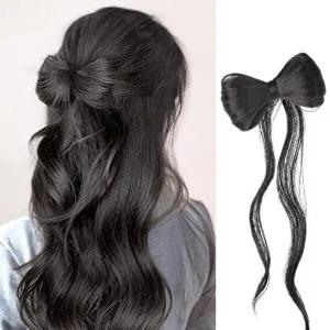 [셀러허브 패션][JHQS7JSS_4B]집게형 웨이브 리본 부분 가발