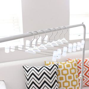 화이트 집게 바지걸이 30개