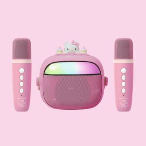 산리오 헬로키티 귀여운 캐릭터 블루투스 스피커 무선 노래방 마이크 세트