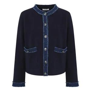 [AK수원점] [더아이잗] 데님 배색 가디건