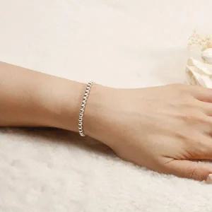 [콩심팥심](국내제조) 단주스타일 불교 실버 은팔찌