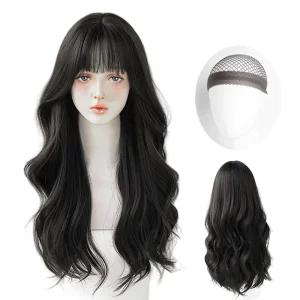 LaBella 가발 여성 통가발 노블 미드나잇 웨이브 62cm