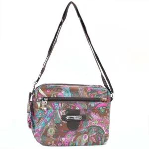국내생산 40-50대 꽃무늬 나염크로스백