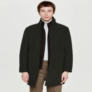 헤지스 남성 25FW [시즌오프]카키 3WAY 구스다운 맥코트 HZCO5D640K3