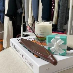 P1 세라믹 대나무잎 스틱홀더 향받침대 (WC5B216)