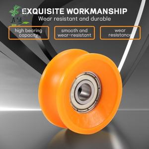 A05E-4Pcs 6X30x13mm 플라스틱 코팅 밀폐형 베어링 스틸 606ZZ 깊은 U 그루브 가이드 풀리 레일 볼 롤링 휠