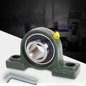 1pc 주철 외부 구형 베어링(시트 수직 베어링 시트 포함) UCP201/202/203/204/205/206/207 고정 하드웨어