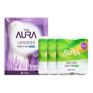 아우라 방향제 자동분사기X 1개 리필 난초향 2입X 3개