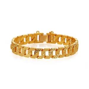 갤러리아 남자 순금 팔찌 팔각 콤비 면 체인 24K 75g 18K장식