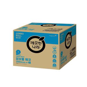 깨끗한나라 에코 점보롤 화장지 2겹 250m 16롤 1박스 휴지