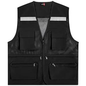 랜더스 타스란 반사 망사 조끼(LD413) 블랙/루어/조끼/낚시/자켓/벨트/선상/목공/낚시용/여름/작업/민물