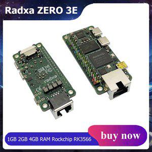 Radxa ZERO 3E 록칩 RK3566 개발 보드 쿼드 코어 A55 소형 SBC 기가비트 이더넷 포함