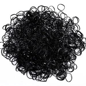 고무줄 1000개 머리 헤어끈 헤어 대용량 머리끈 블랙-WF7F300