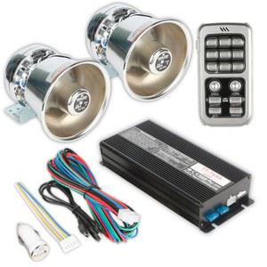 렉카 싸이렌 스피커 경보 300W 큐브 싸이렌앰프 엠프 400W+리모컨+스텐(단일)