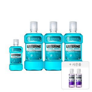 리스테린액 쿨민트 750ml, 3개+250ml, 1개+증정(토탈케어 마일드  마일드 100ml, 2개)