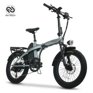 AU테크 엑스트랙 프로 최대 850W 접이식 전동 전기자전거 48V 스텐실버, 50.8cm(20인치)