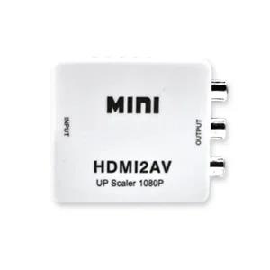 (HD V02) HDMI to AV 변환 컨버터 HDMI 커넥터를 아날로그 티비 모니터에 사용